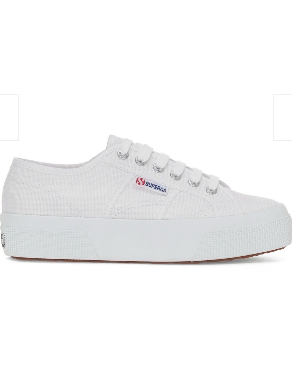 Superga 2740 Platform Sneakers - White Canvas Low-Top Women’s Size: 7